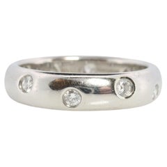 Vintage Tiffany and Co. Diamond Etoile Band. Authentic Tiffany PT950 Platinum ring