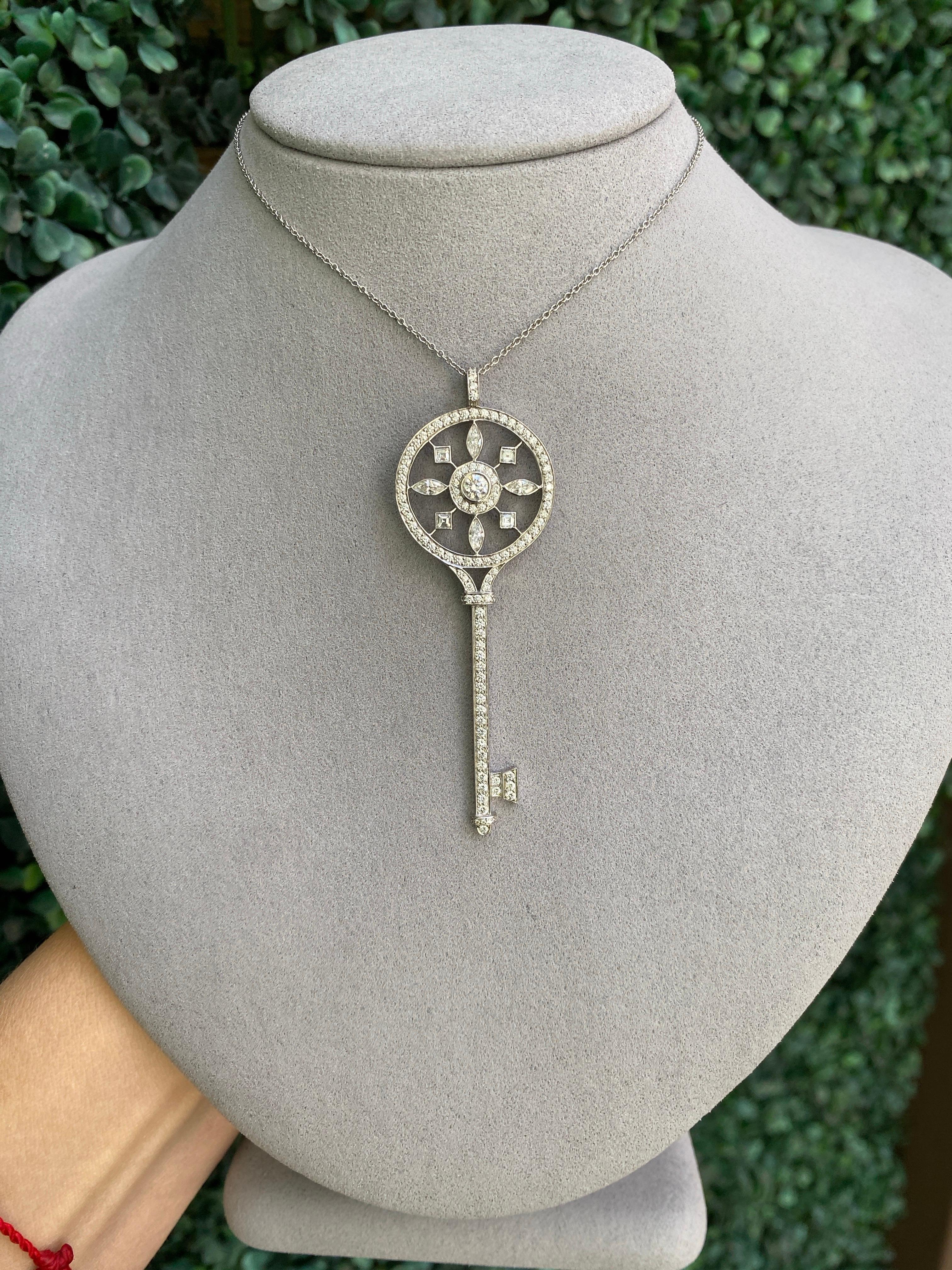 Tiffany & Co. Collana di chiavi con caleidoscopio di diamanti In condizioni ottime in vendita a Houston, TX