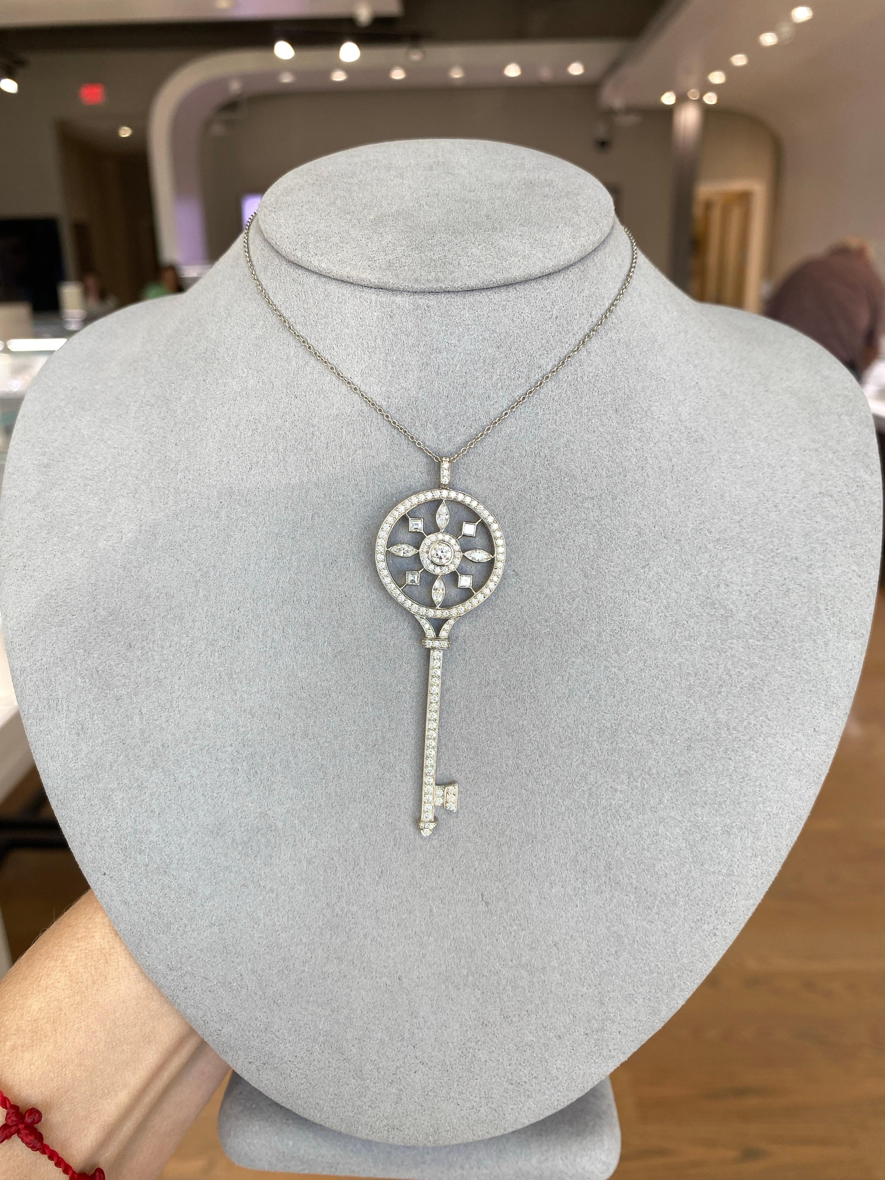 Tiffany & Co. Collana di chiavi con caleidoscopio di diamanti in vendita 1