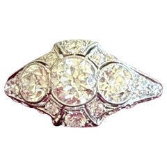 Tiffany and Co Diamond Platinum Deco Ring