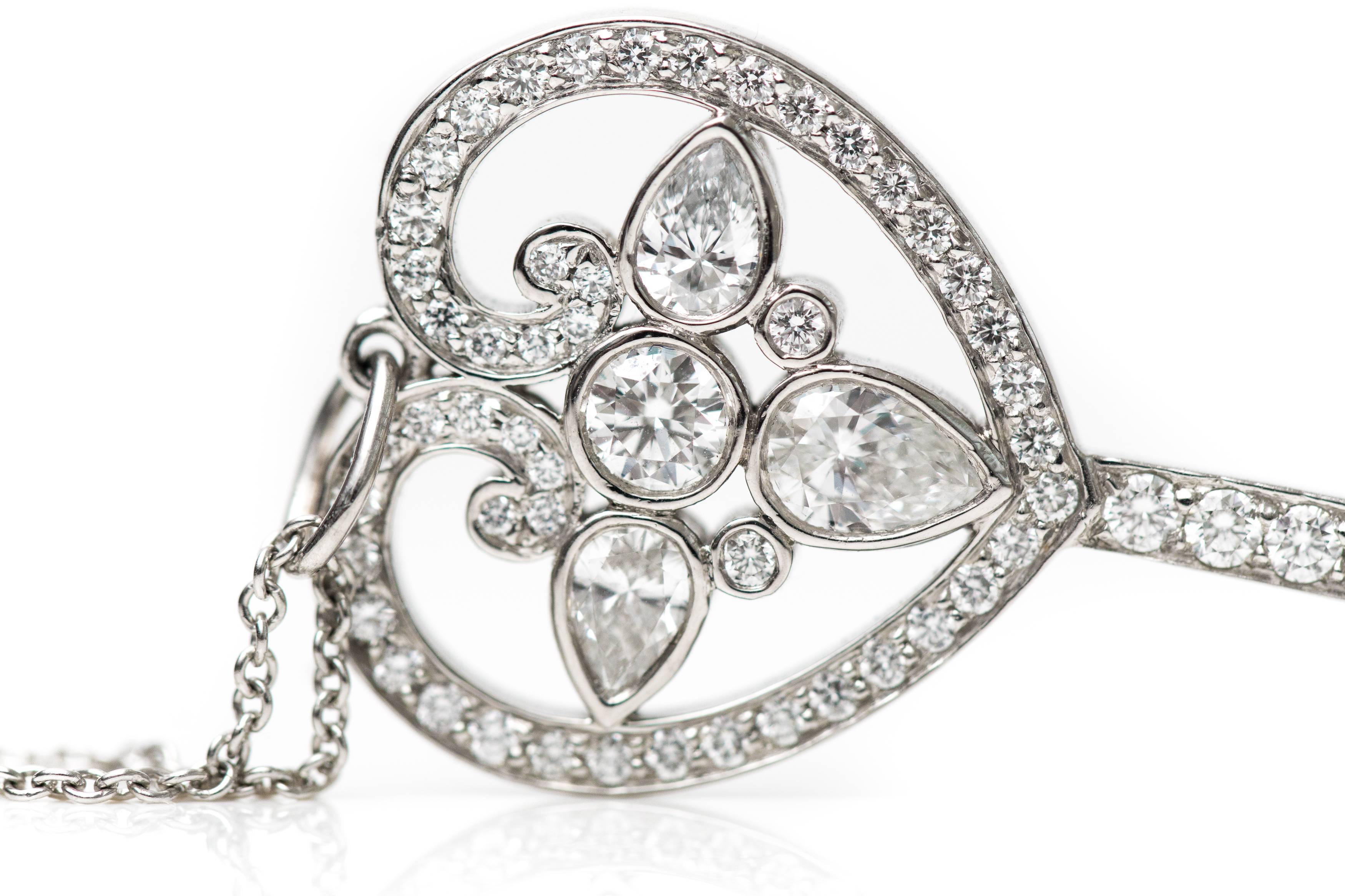 tiffany key diamond necklace