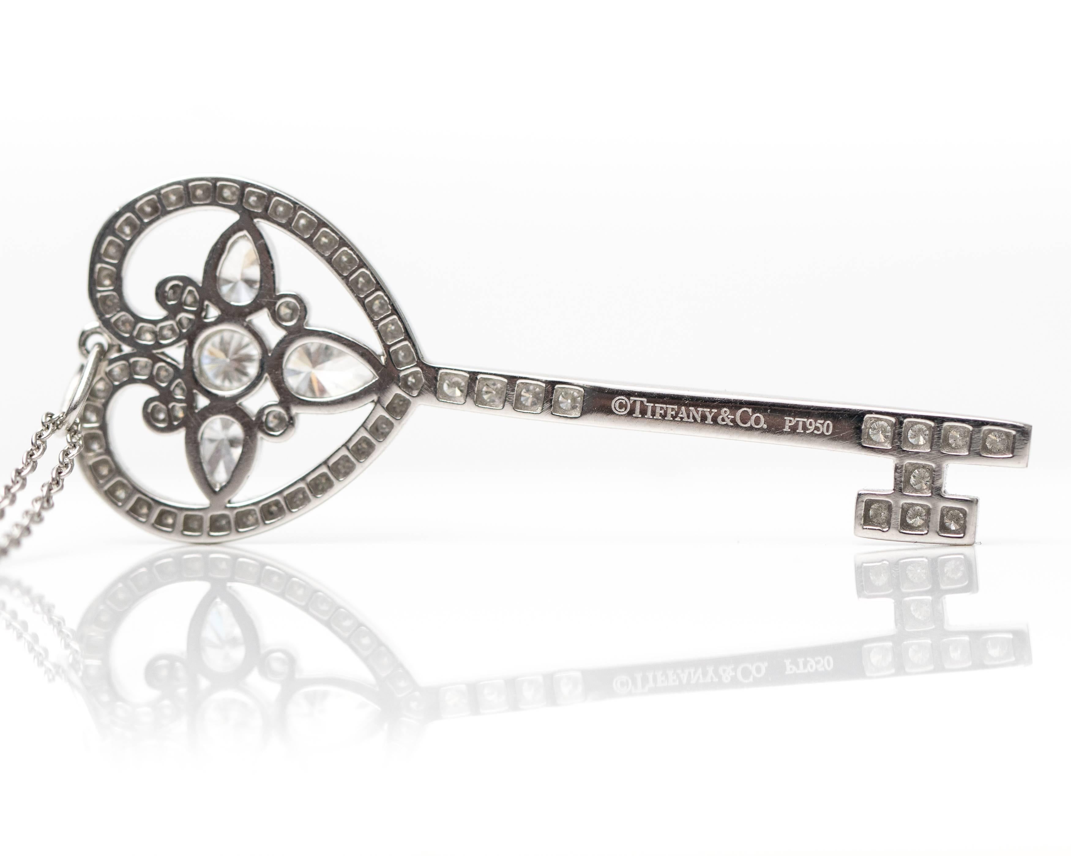 tiffany key and heart necklace