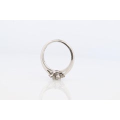 Tiffany and Co. Diamond Ring. Platinum Flower Diamond Band. Tiffany and Company