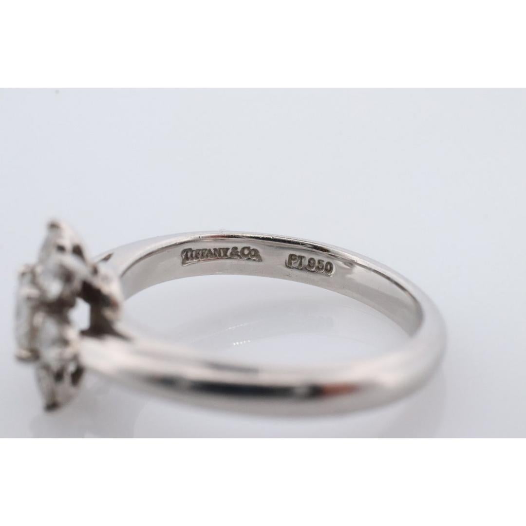 Tiffany and Co. Diamond Ring. Platinum Flower Diamond Band. Tiffany and Company For Sale 5