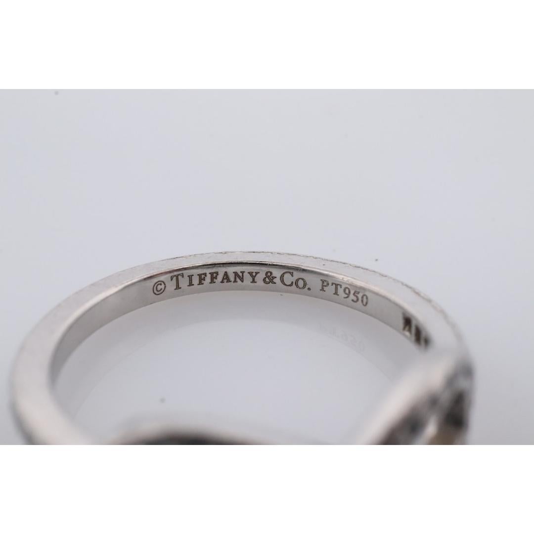 Tiffany and Co. Diamond Ring. Platinum Infinity Diamond Band. Infinity Loop For Sale 4