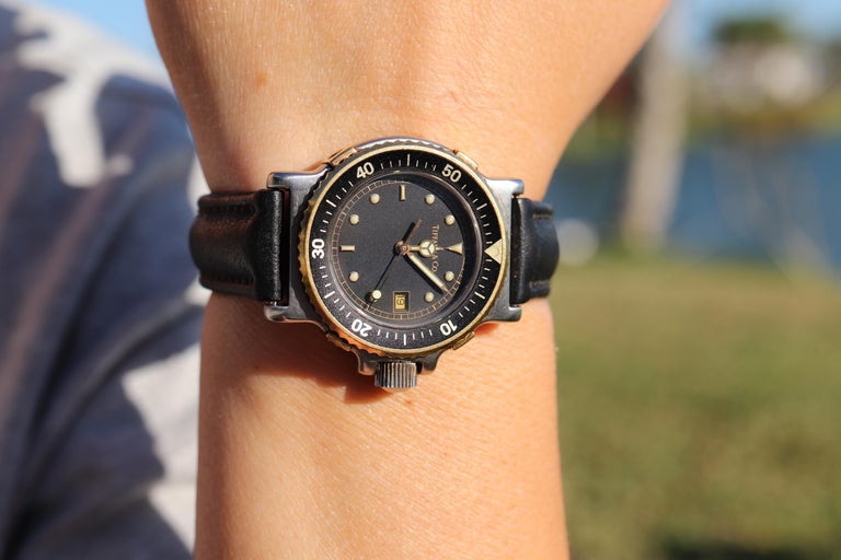Tiffany and Co Diver Watch. 18k Gold and SS Tiffany L0729 Ladies