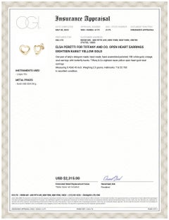 Elsa Peretti Vintage-Ohrringe mit offenem Herz aus achtzehn Karat Gold von Tiffany und Co