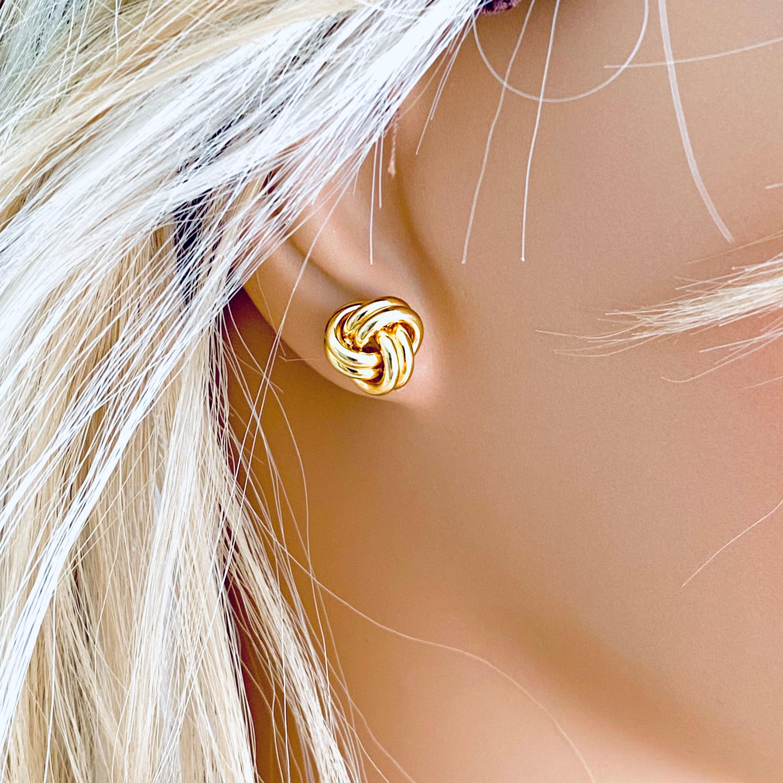 tiffany & co gold stud earrings