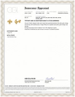 Tiffany and Co Eighteen Karat X Stud Earrings