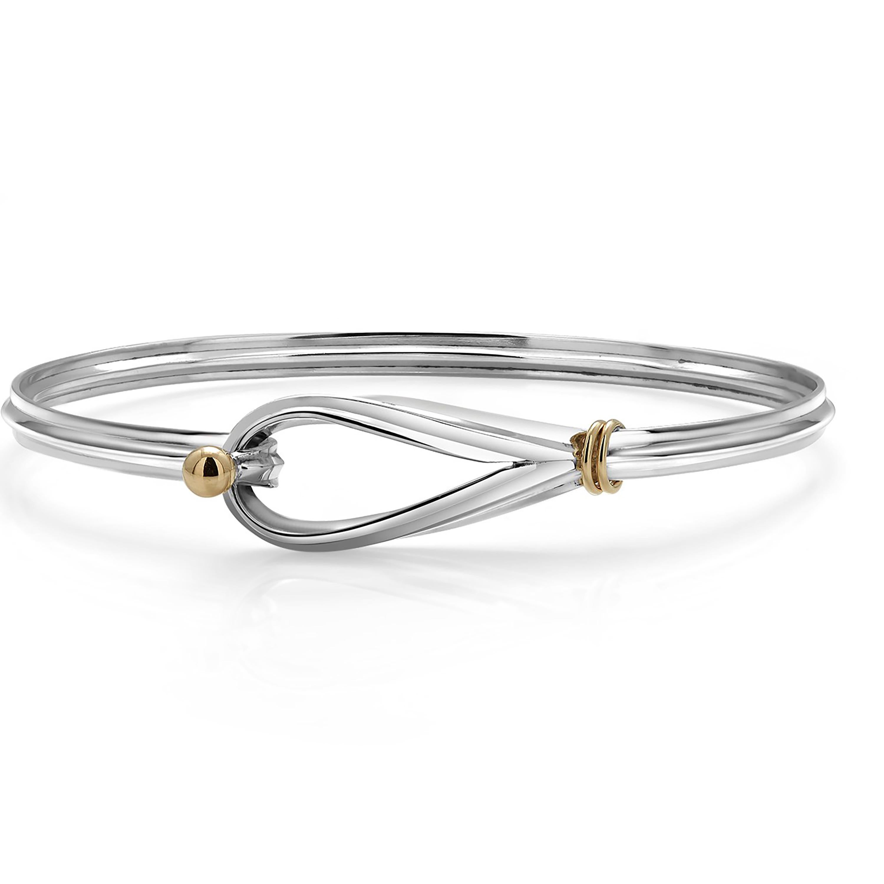 Contemporary Tiffany & Co Eighteen Karat Yellow Gold and Silver Hook Bracelet