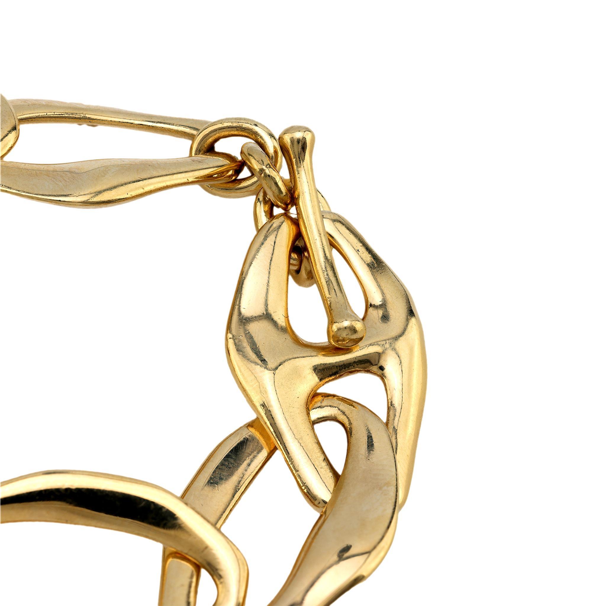 Modern Tiffany and Co. Elsa Peretti 18k yellow gold Aegean Toggle bracelet