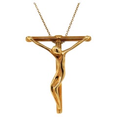 Tiffany and Co. Elsa Peretti Crucifix Necklace with Box