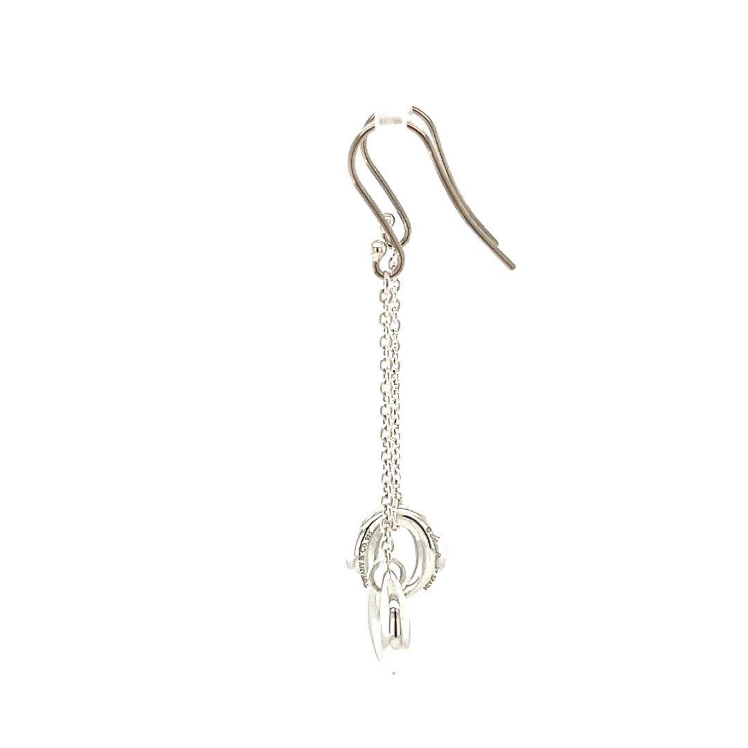Tiffany and Co. Elsa Peretti Sevillana Drop Earrings in Silver In Good Condition In Coral Gables, FL