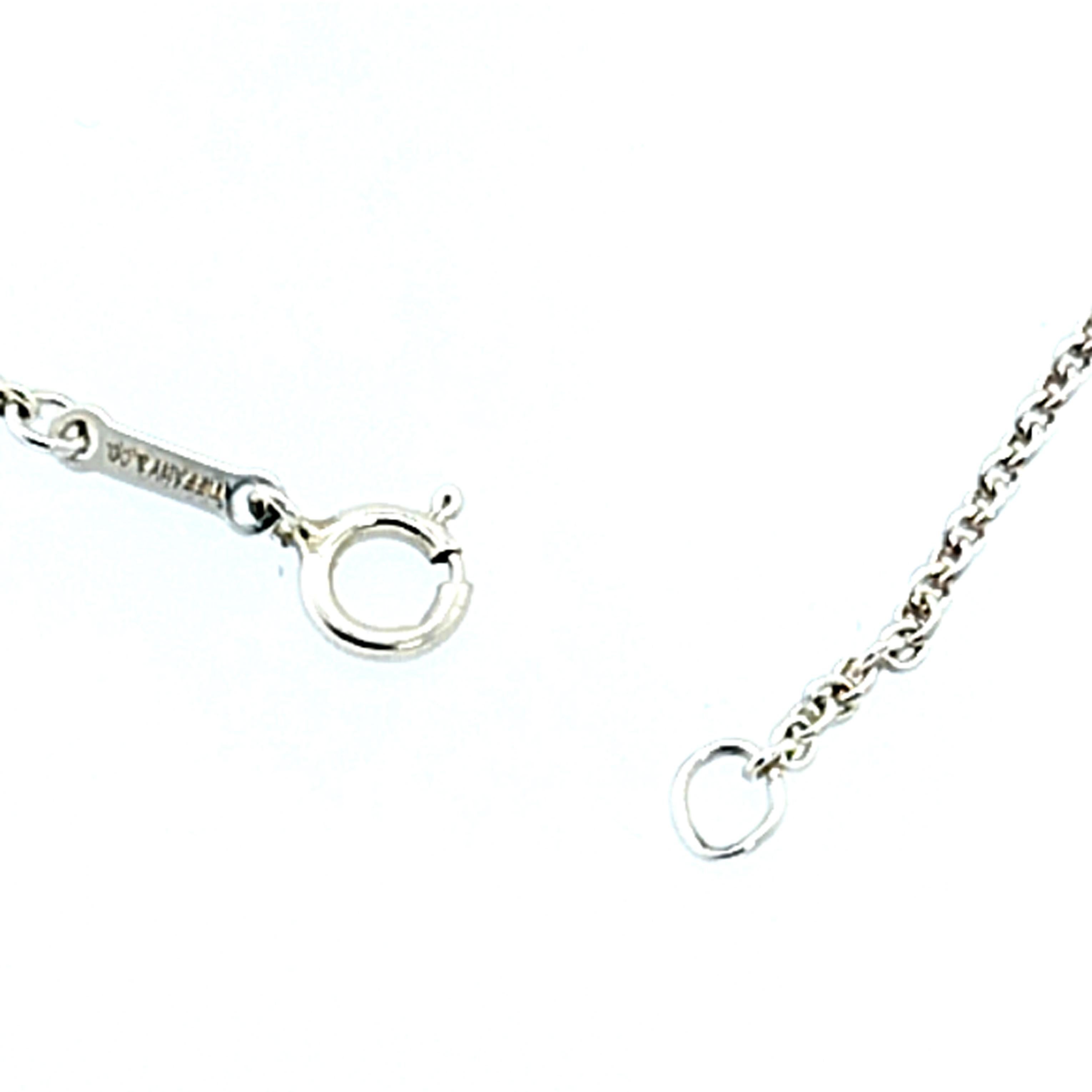 Tiffany and Co Elsa Peretti Silver Heart Necklace For Sale 1