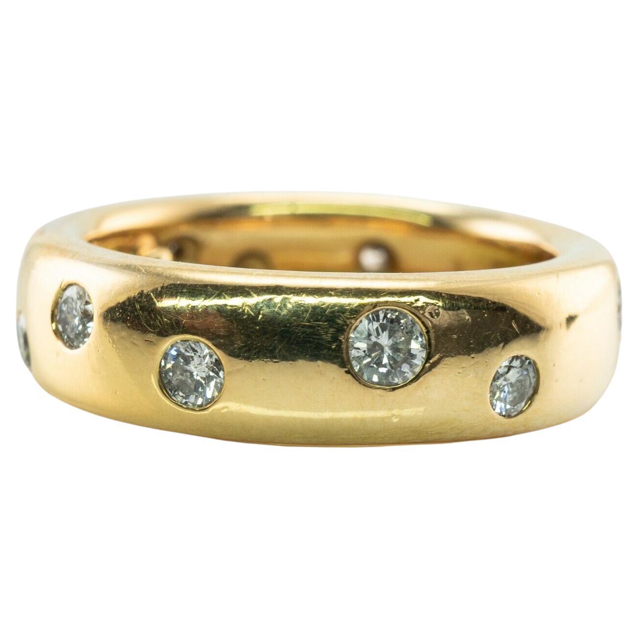 Tiffany and Co Eternity Diamond Ring .65ct 1987 18K Gold Wedding Band Size 6.25