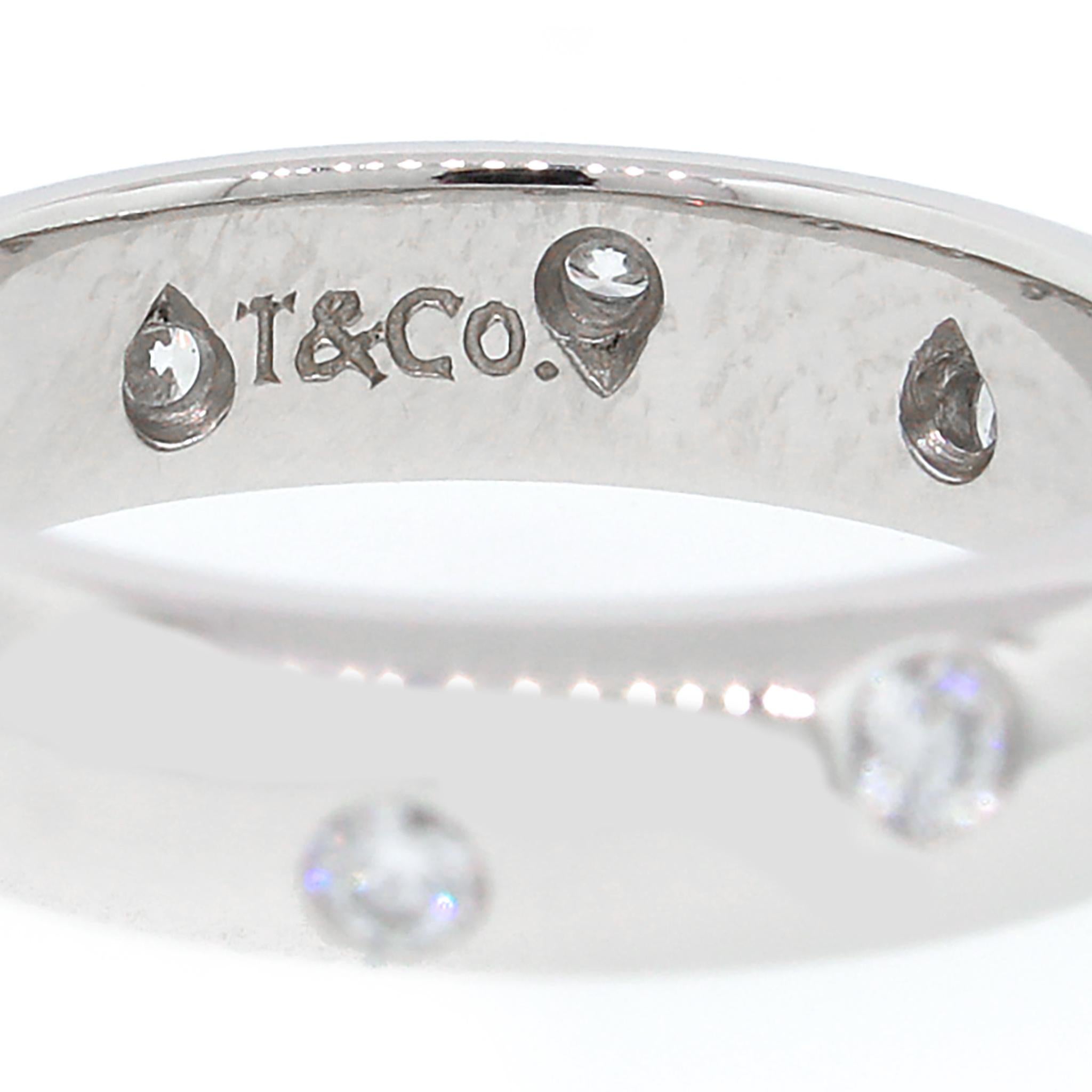 Tiffany and Co. Etoile Diamond Band Ring In Good Condition For Sale In New York, NY