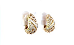 Tiffany and Co. Gold and Diamond Earrings