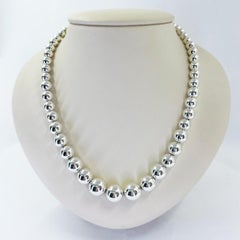 Tiffany and co. Graduated Ball Necklace in Sterling Silver