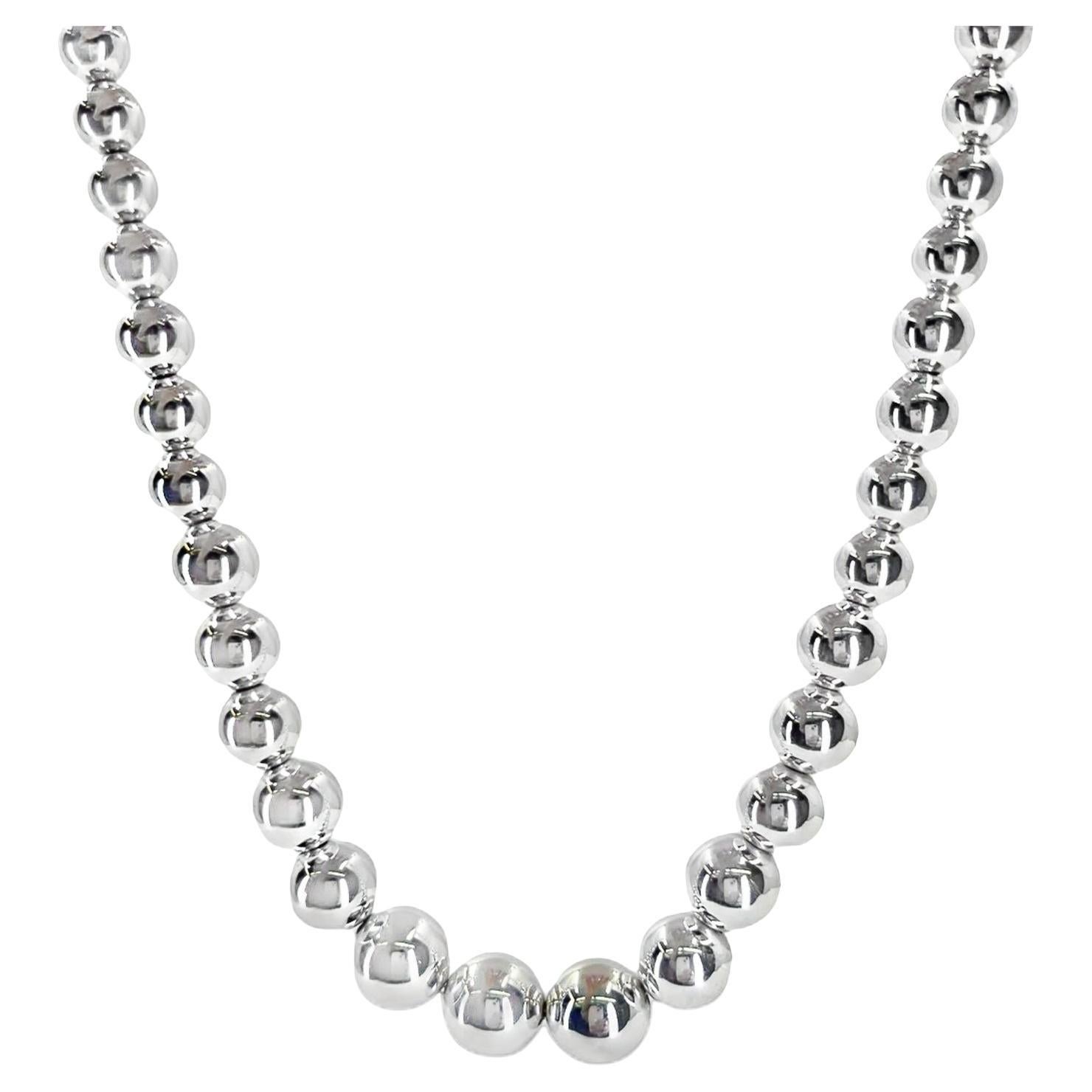 Tiffany and co. Graduated Ball Necklace in Sterling Silver