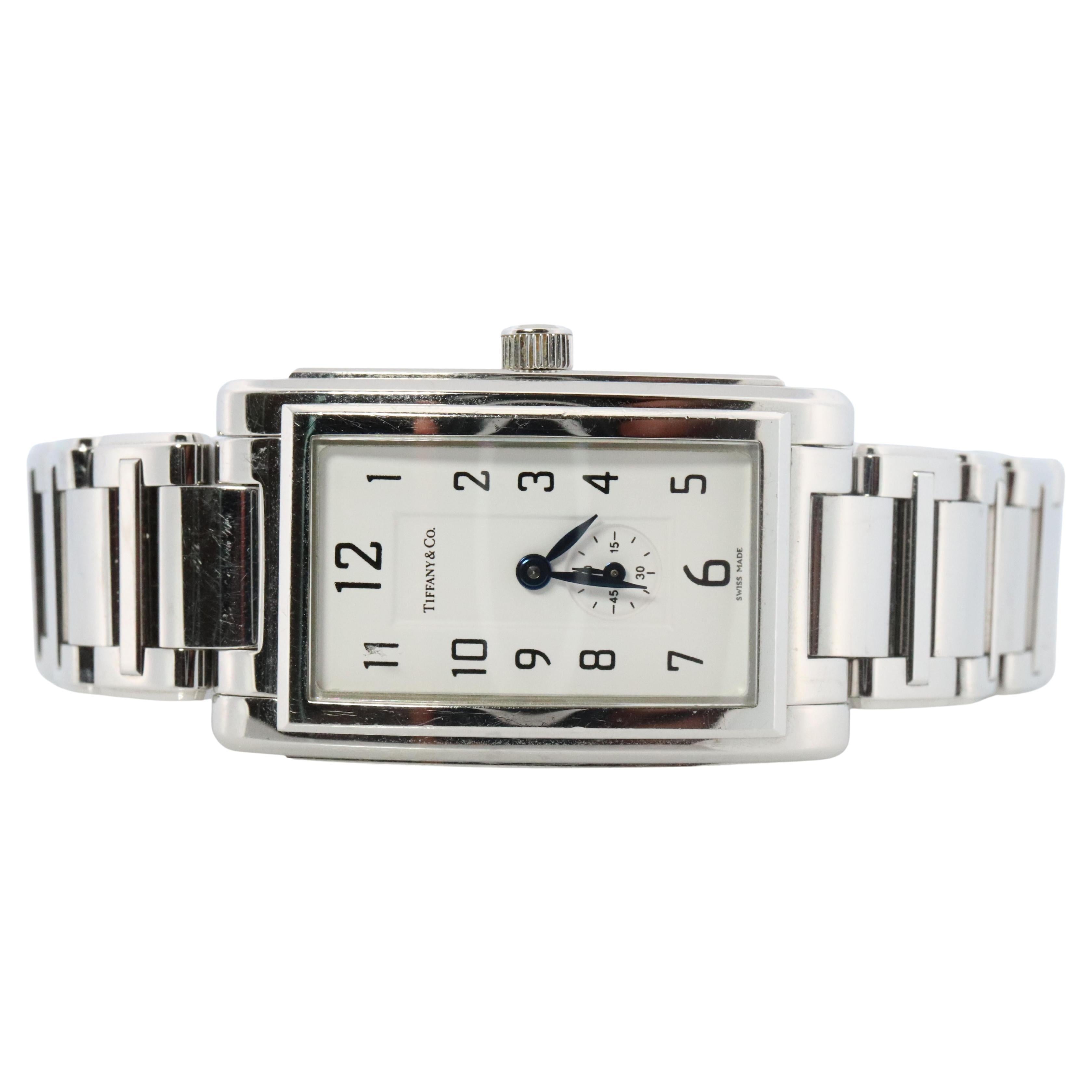 Tiffany & Co. Grand Resonator Uhr. Tiffany Tank-Quarz-Uhr. im Angebot