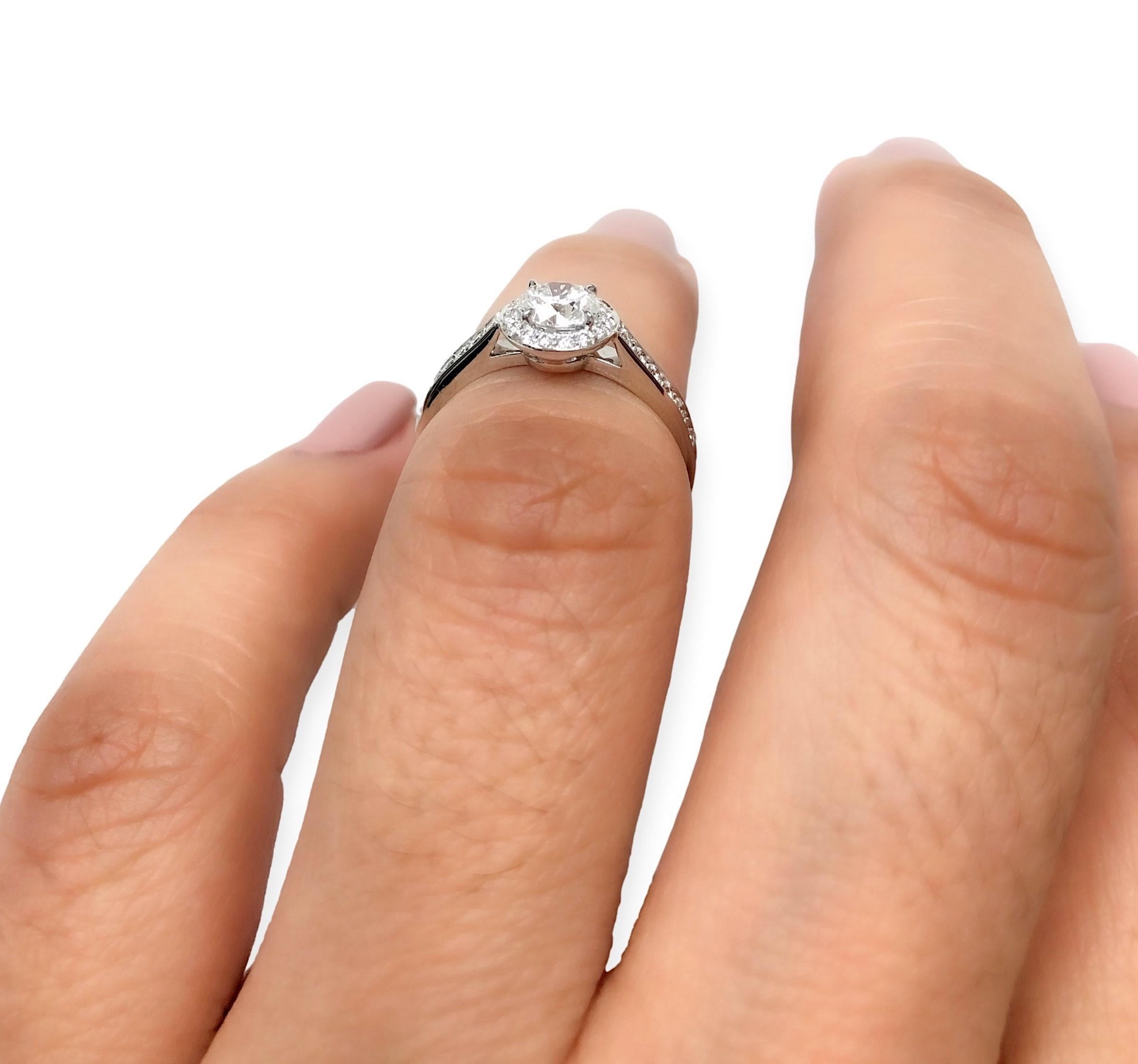 Tiffany and Co. Halo Round Embrace Engagement Ring .69ct TW GVVS2 1