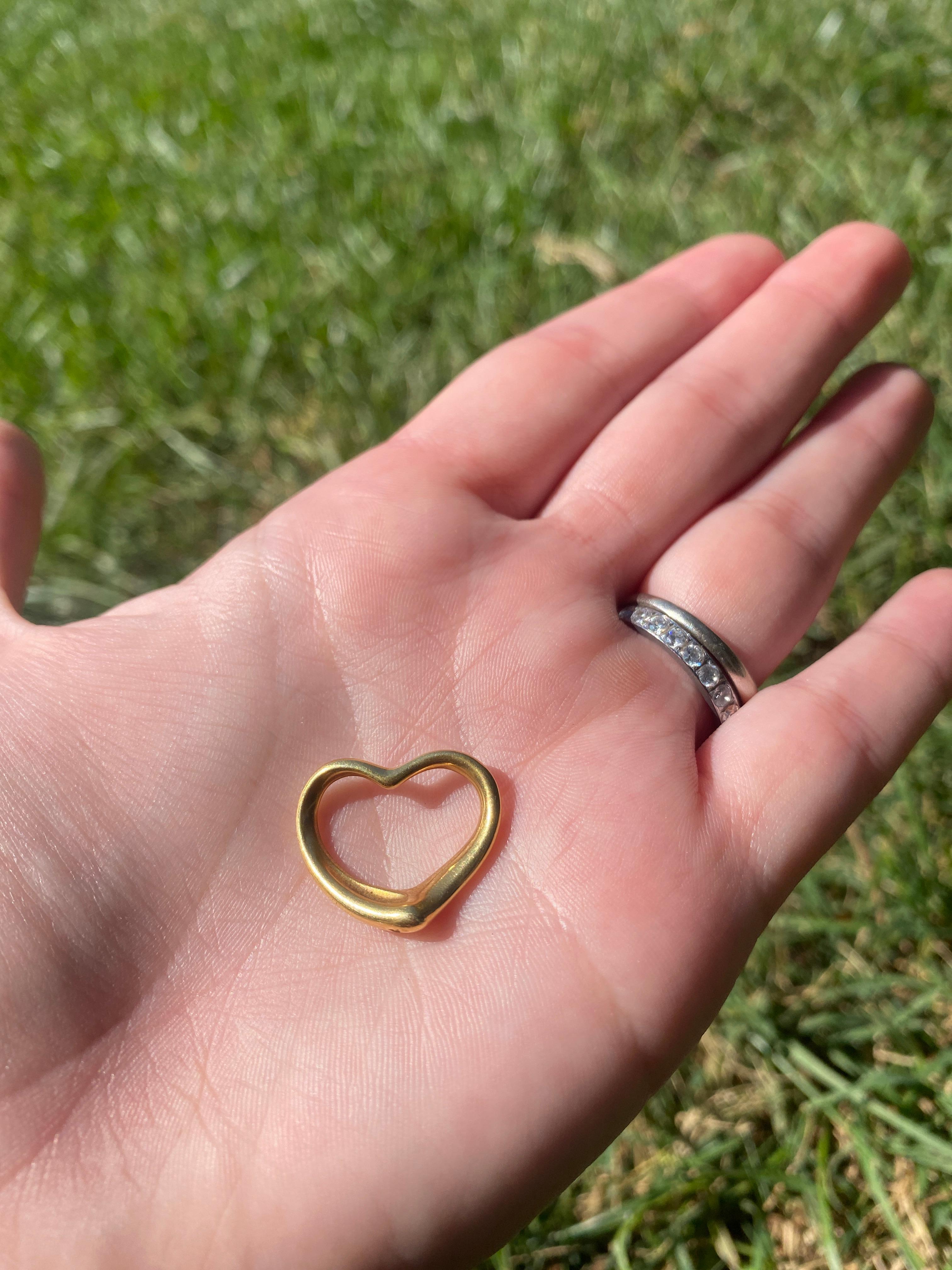 tiffany heart charm ring