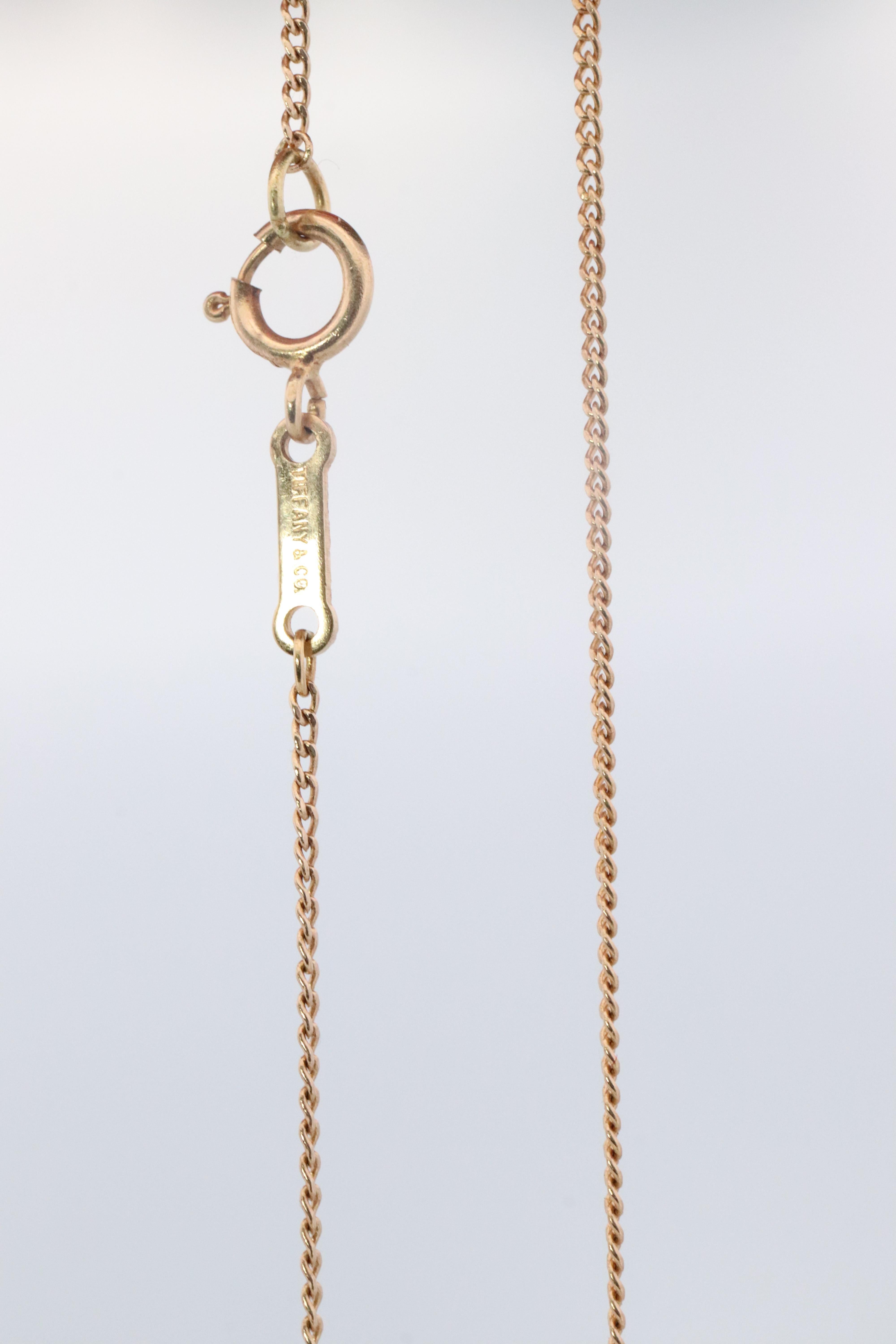 Tiffany and Co Heart Pendant 14k Tiffany Elsa Peretti Lapis Lazuli Necklace For Sale 1