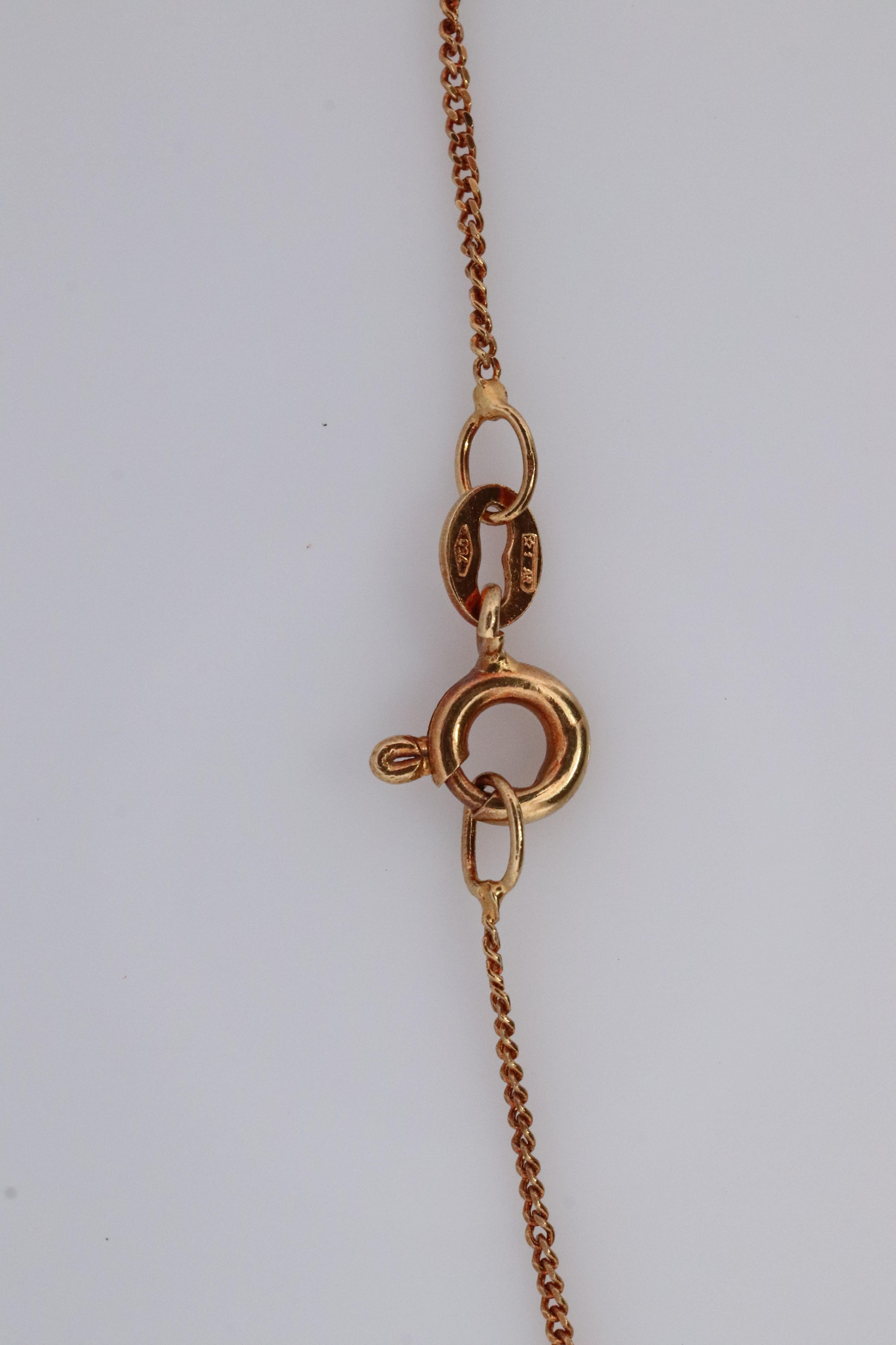 Tiffany and Co Heart Pendant. 18k Tiffany Elsa Peretti Heart Necklace In Good Condition In Port Charlotte, FL