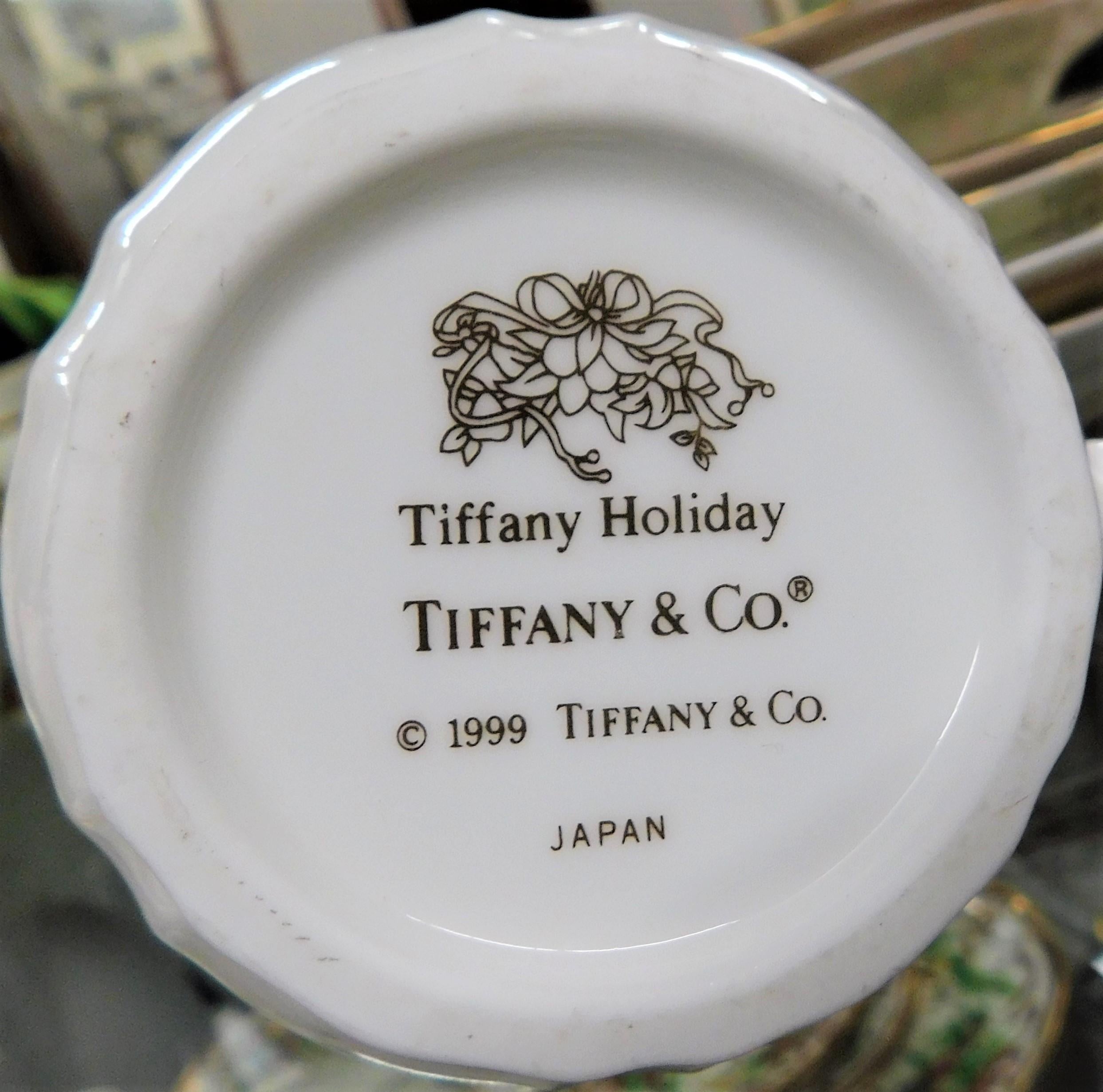 Tiffany and Co. Holiday Christmas 42 Piece Bone China Service Setting Japan 8