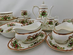 Tiffany and Co. Holiday Christmas 42 Piece Bone China Service Setting Japan