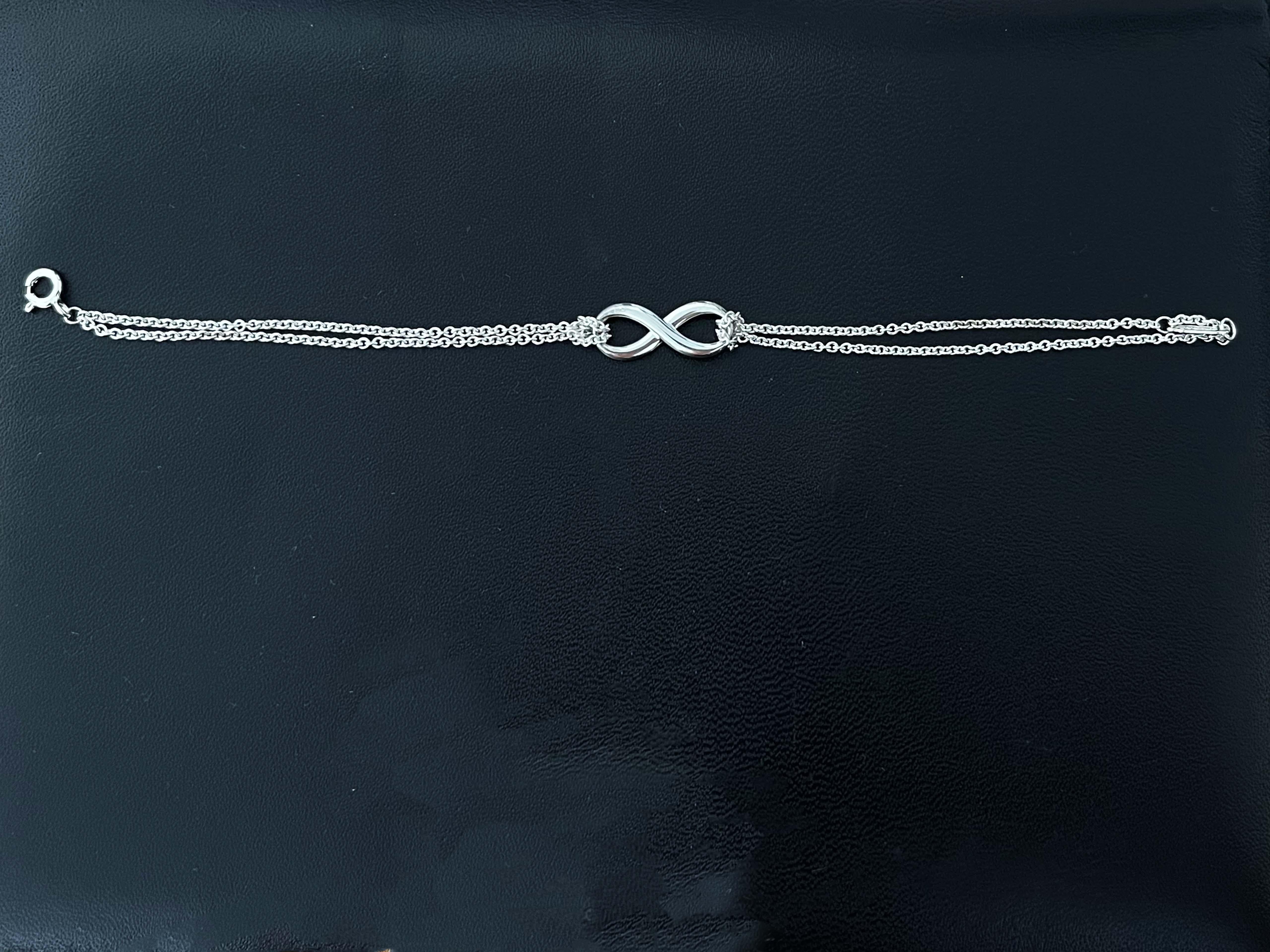 Modern Tiffany and Co. Infinity Bracelet Sterling Silver