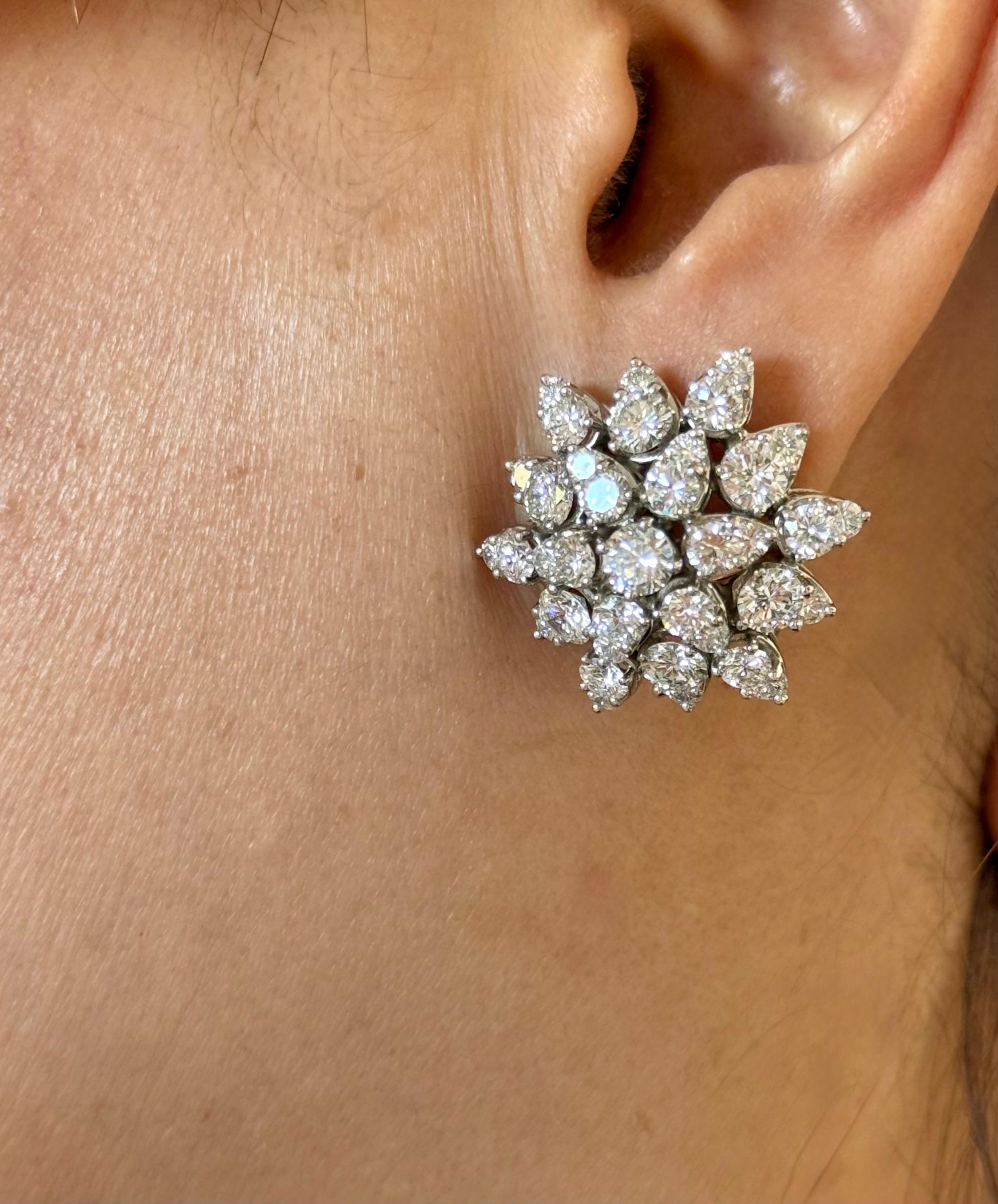 Orecchini di diamanti grandi Tiffany & Co. In condizioni buone in vendita a Beverly Hills, CA