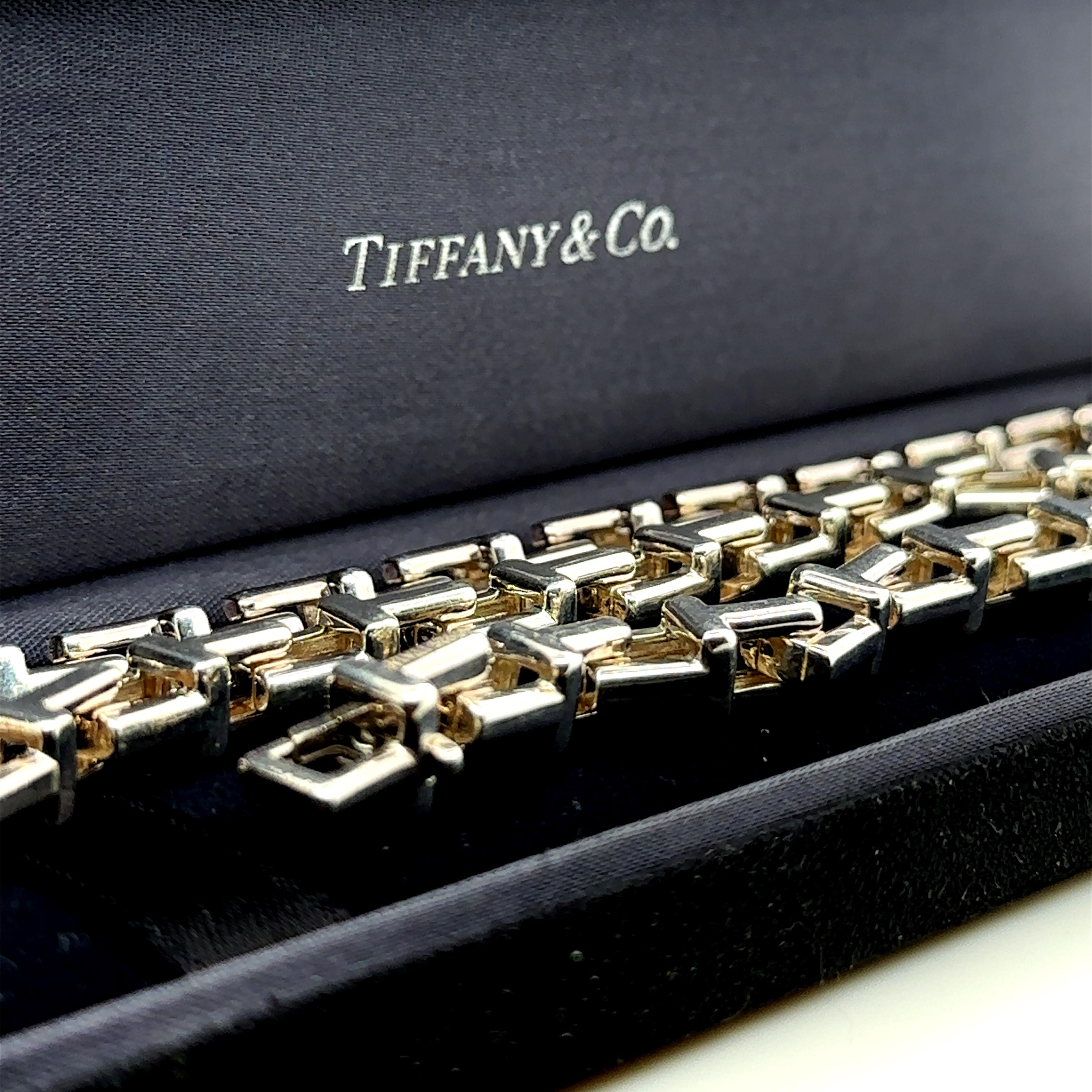 Tiffany & Co Große T Quadratische Kette Halskette (Rarität) im Zustand „Hervorragend“ in SYDNEY, NSW