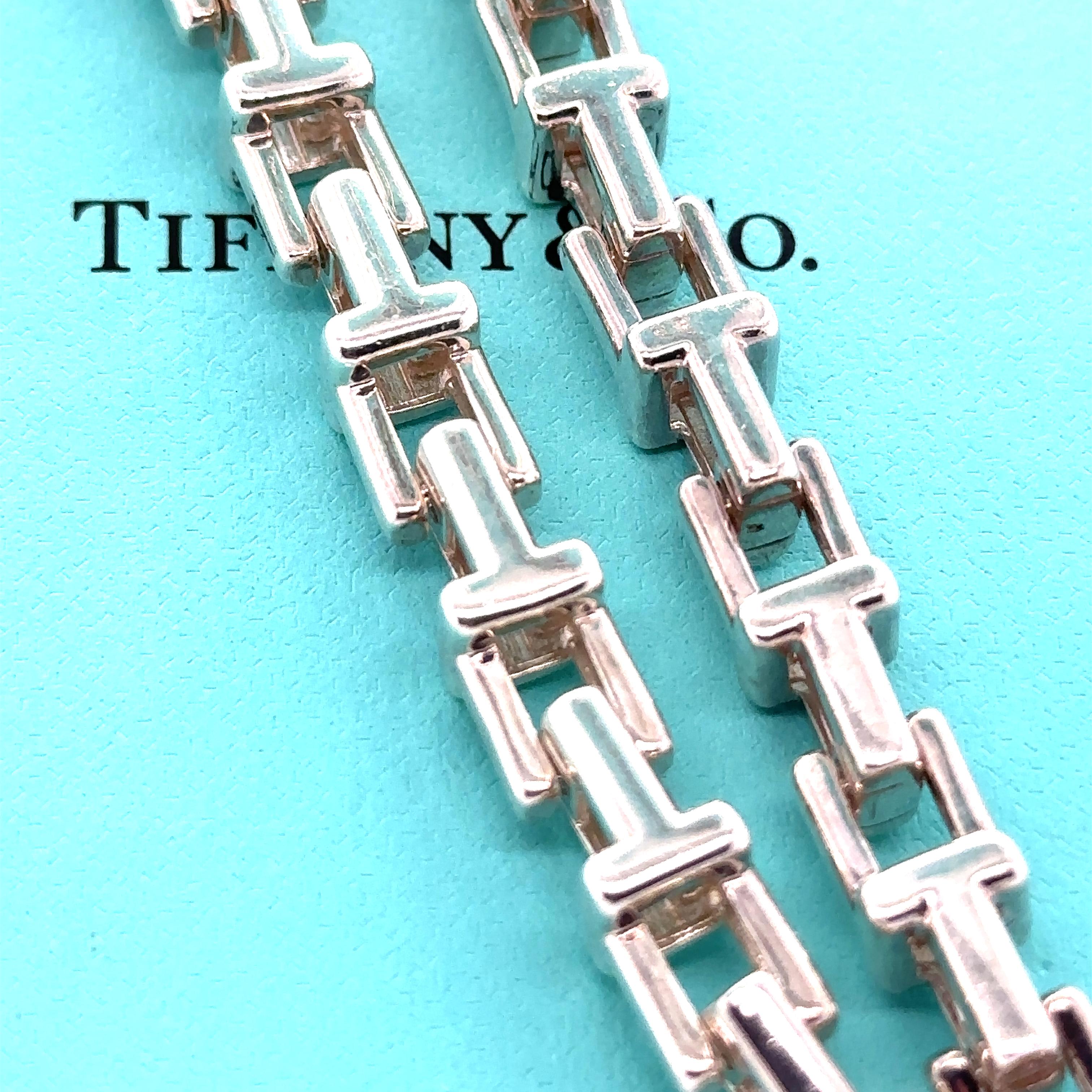 Tiffany & Co Große T Quadratische Kette Halskette (Rarität) Damen