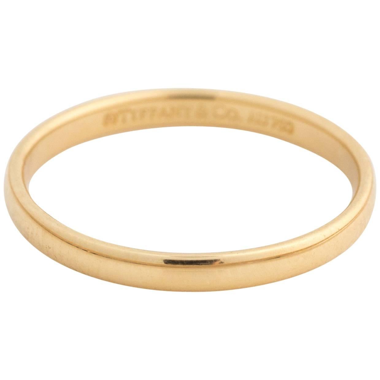 Tiffany and Co. Lucida 18 Karat Yellow Gold Wedding Band Ring