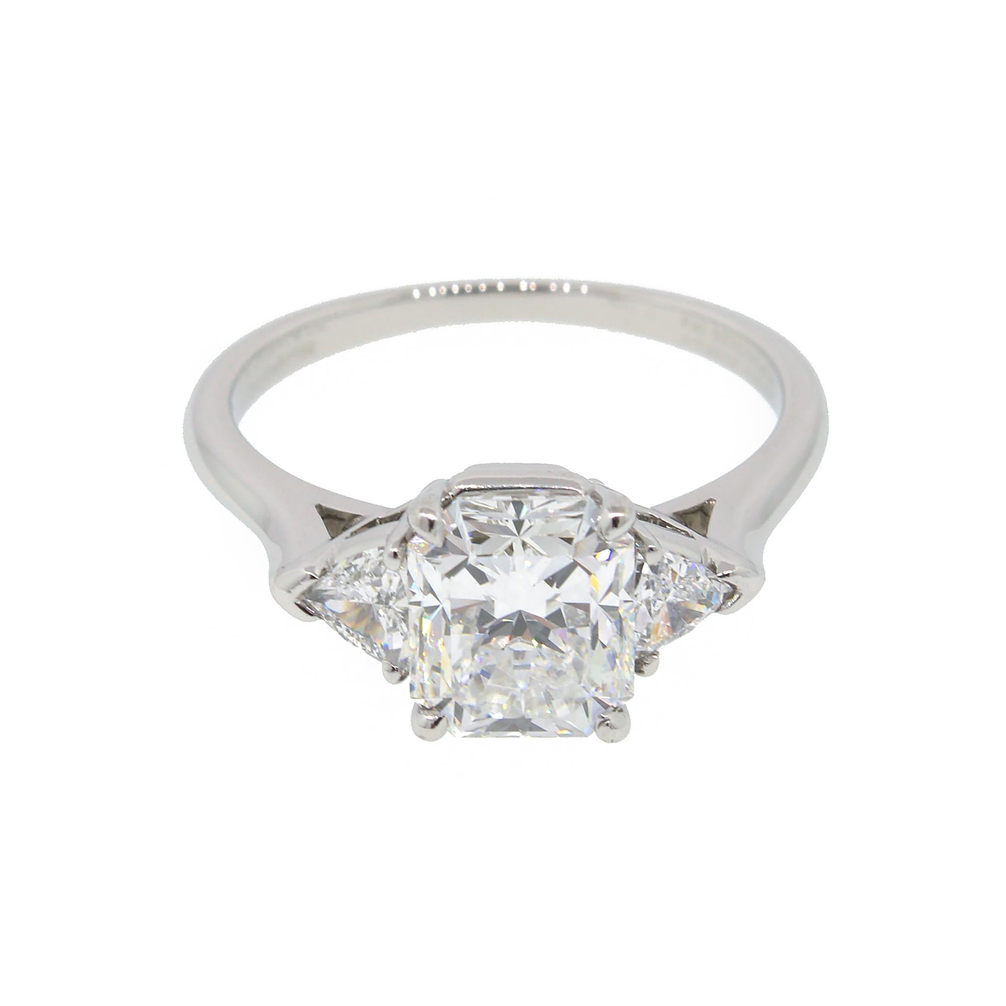 Platinum
Diamond: 2.05 ct twd
Color: E
Clarity: VS1
Ring Size: 7.25