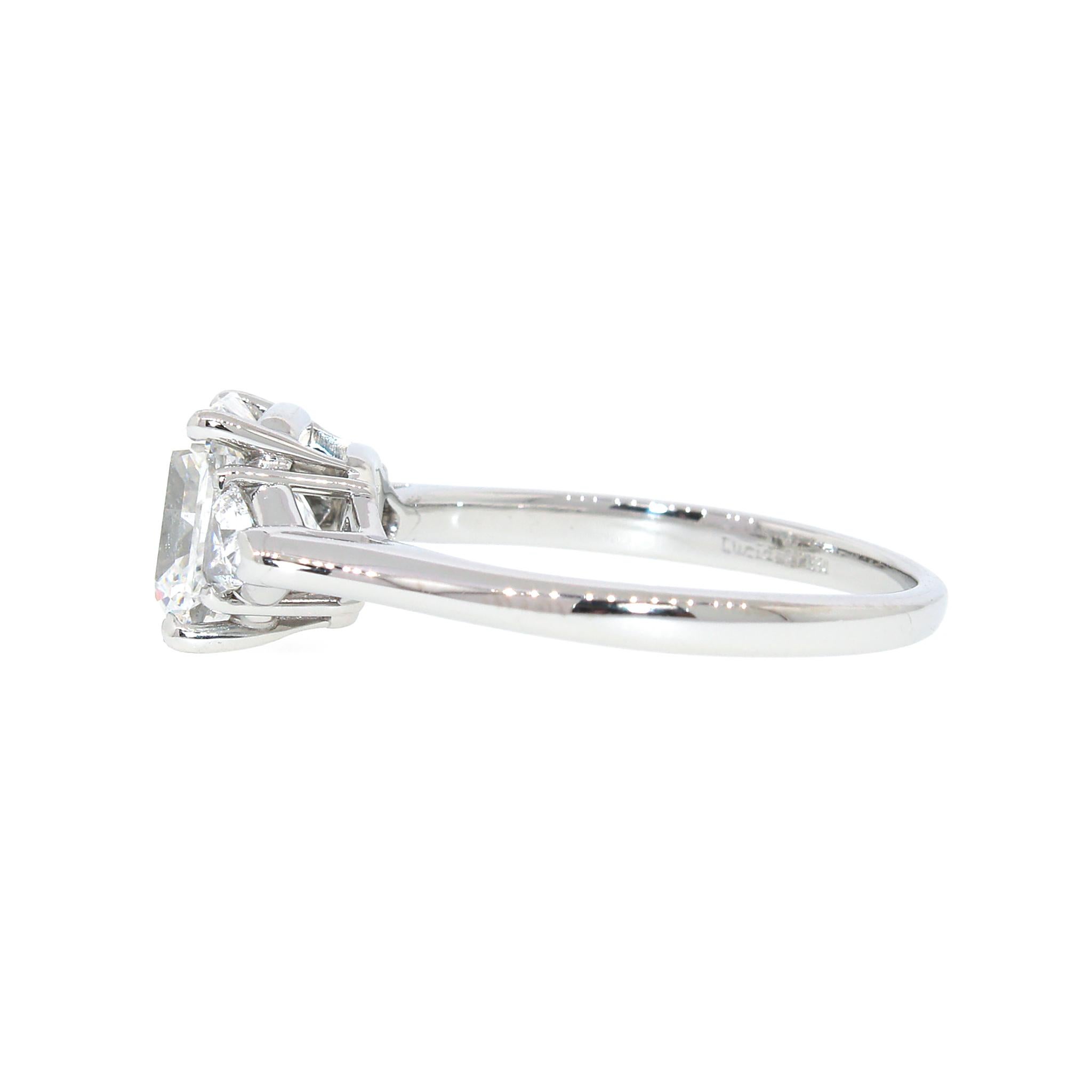 Mixed Cut Tiffany and Co. Lucida 2.05 Carat Diamond Engagement Ring For Sale