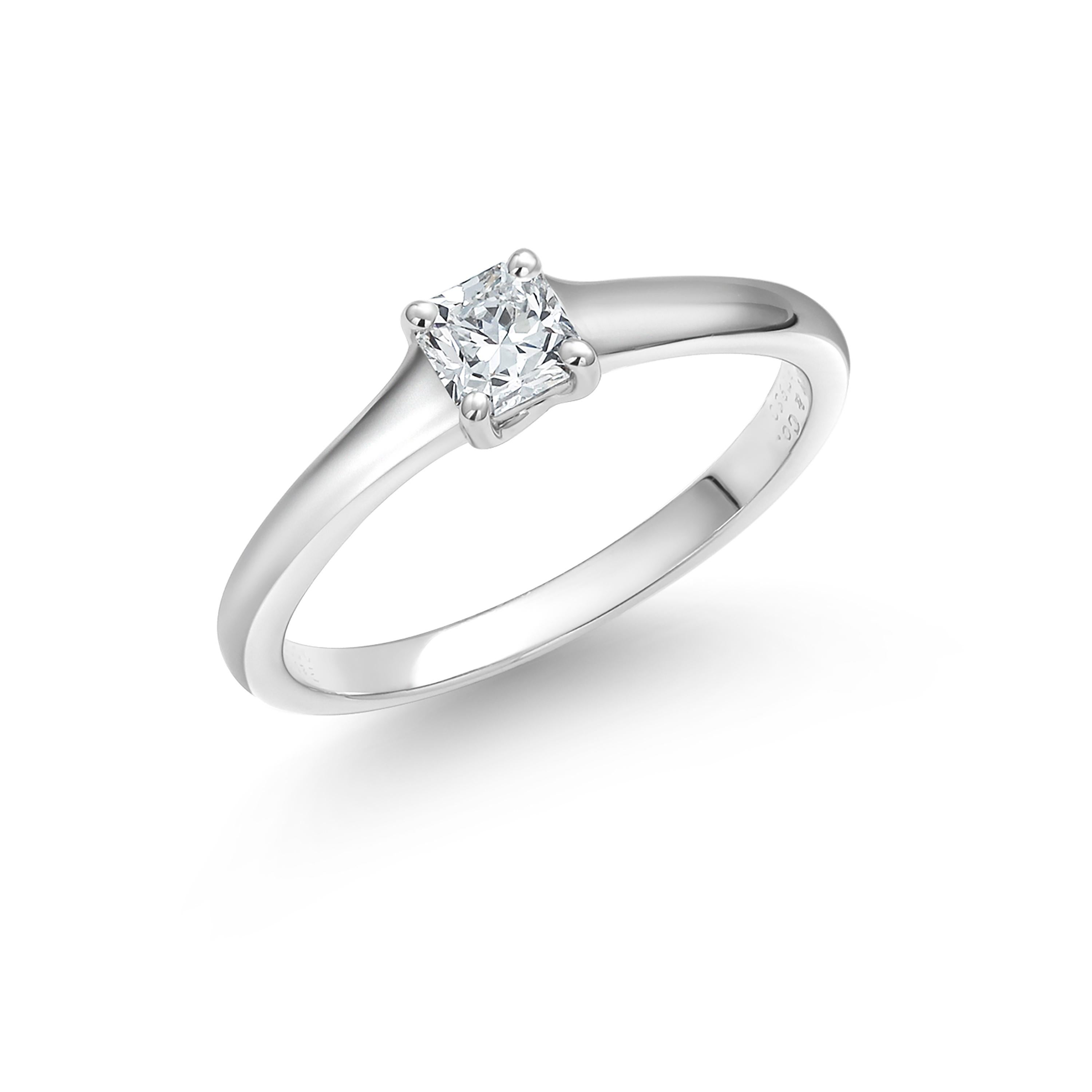 Modern Tiffany and Co Lucida Diamond Platinum Engagement Ring Weighing 0.30 Carats