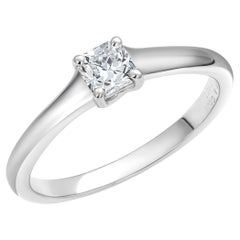 Tiffany and Co Lucida Diamond Platinum Engagement Ring Weighing 0.30 Carats