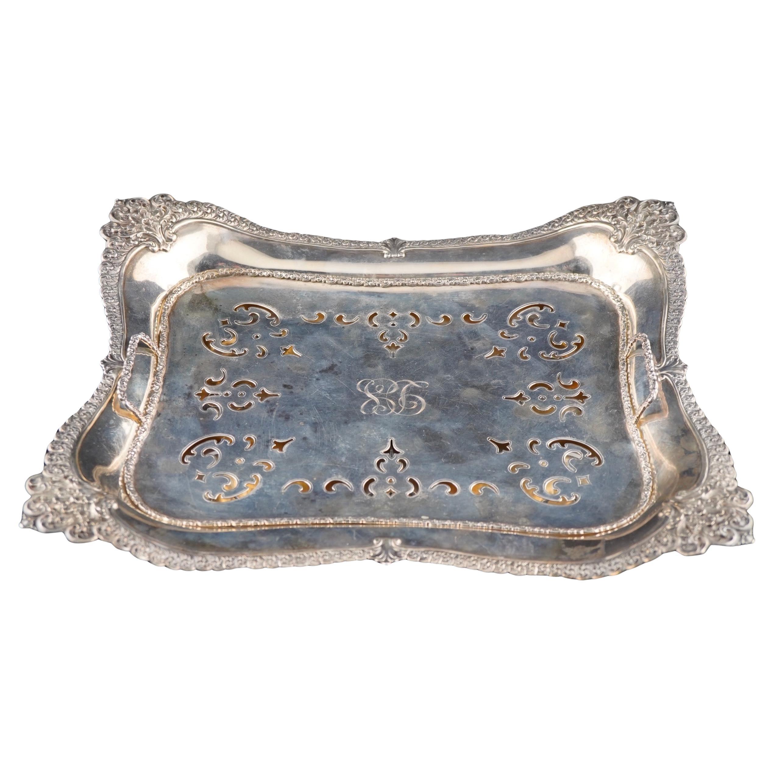 Bandeja para espárragos Tiffany and Co. Makers de plata de ley con inserto. en venta