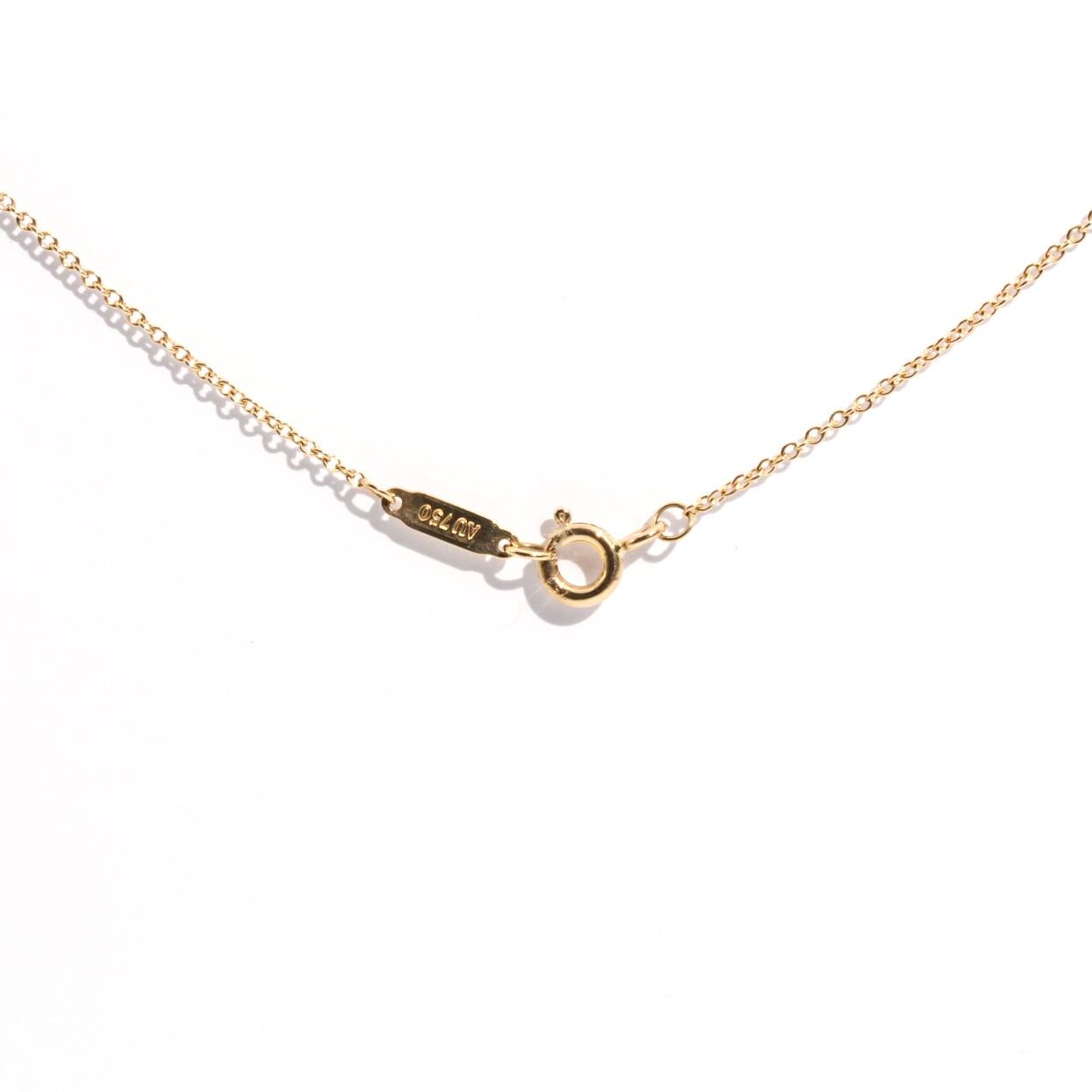 Women's Tiffany & Co. Notes Heart Pendant and Tiffany Chain in 18 Carat Yellow Gold