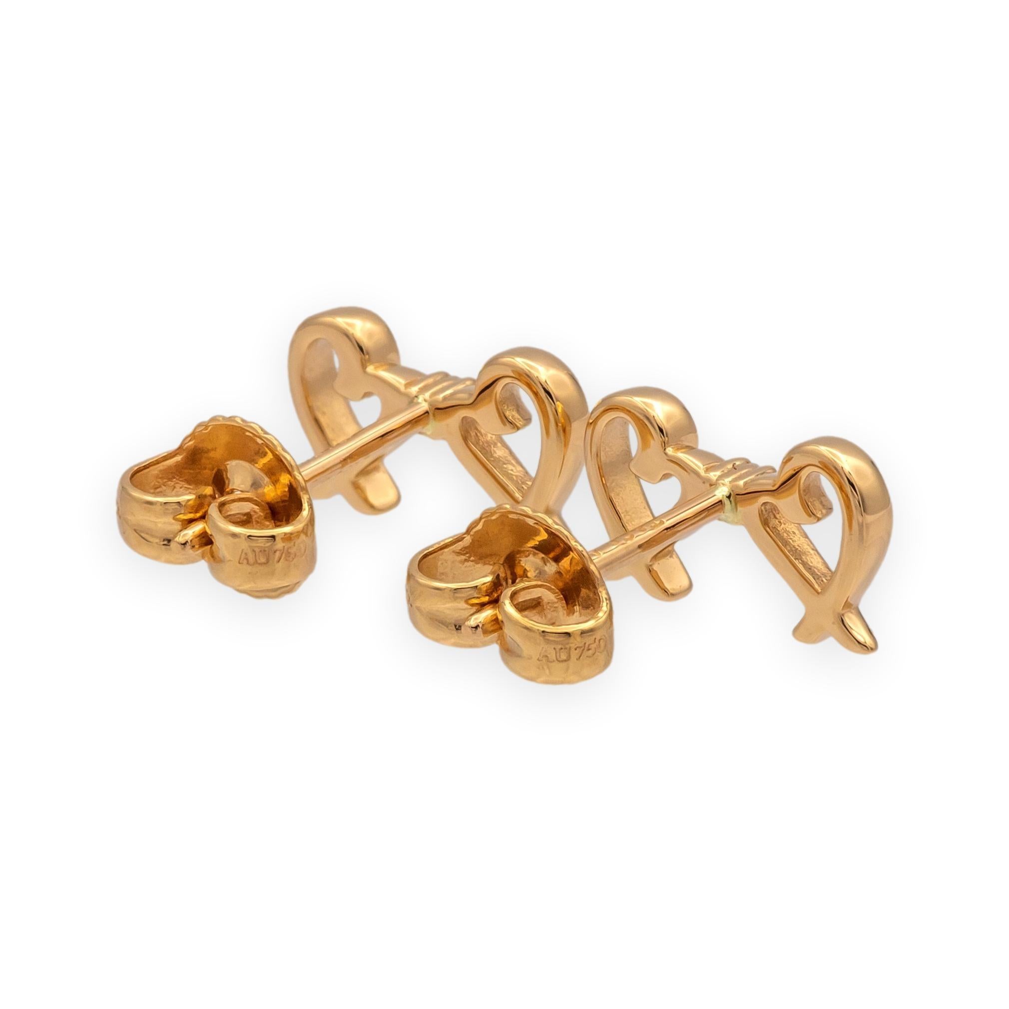 Donna Tiffany & Co. Paloma Picasso, orecchini a cuore con doppio amore e diamante in vendita