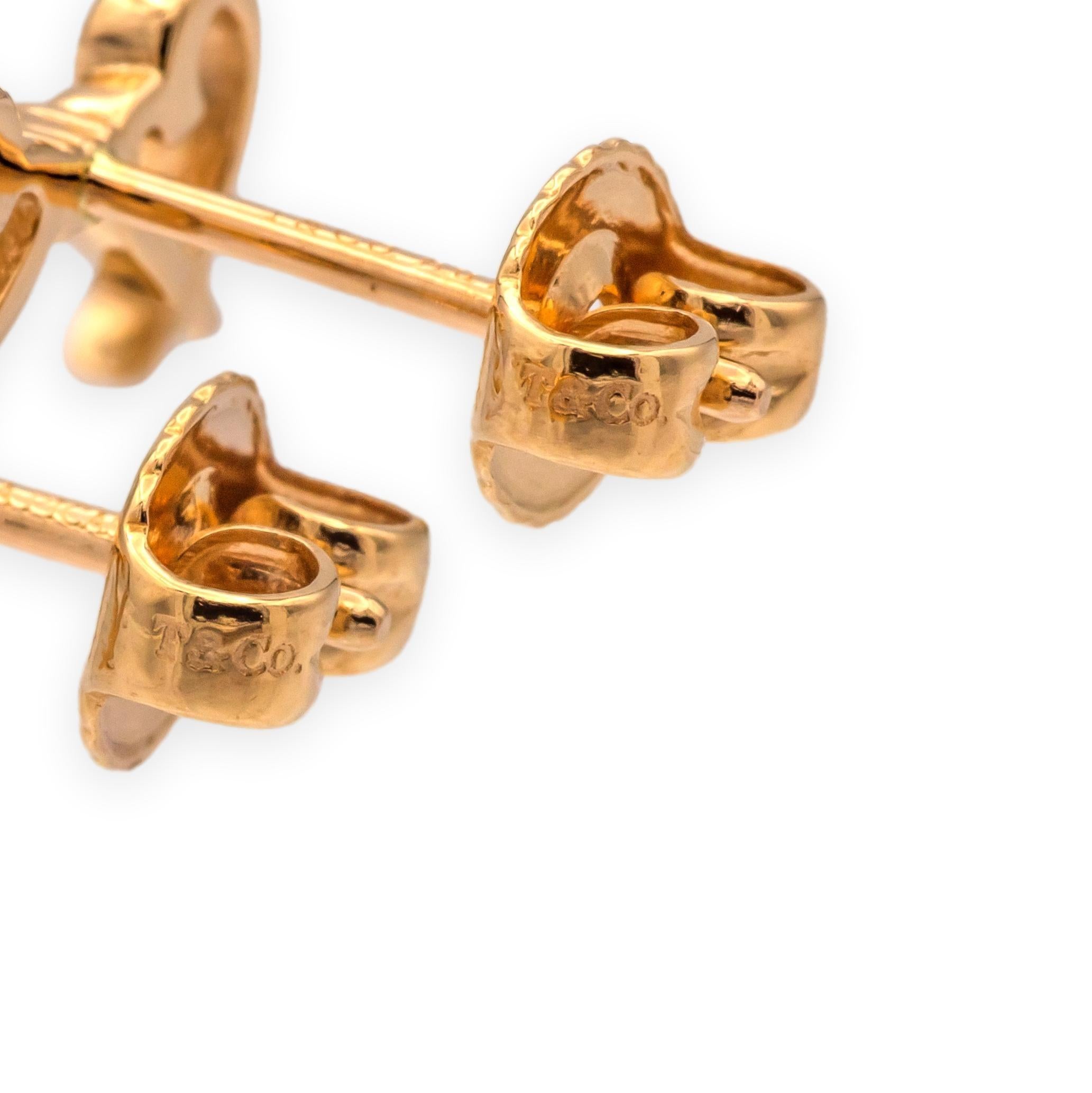 Tiffany & Co. Paloma Picasso, orecchini a cuore con doppio amore e diamante in vendita 2