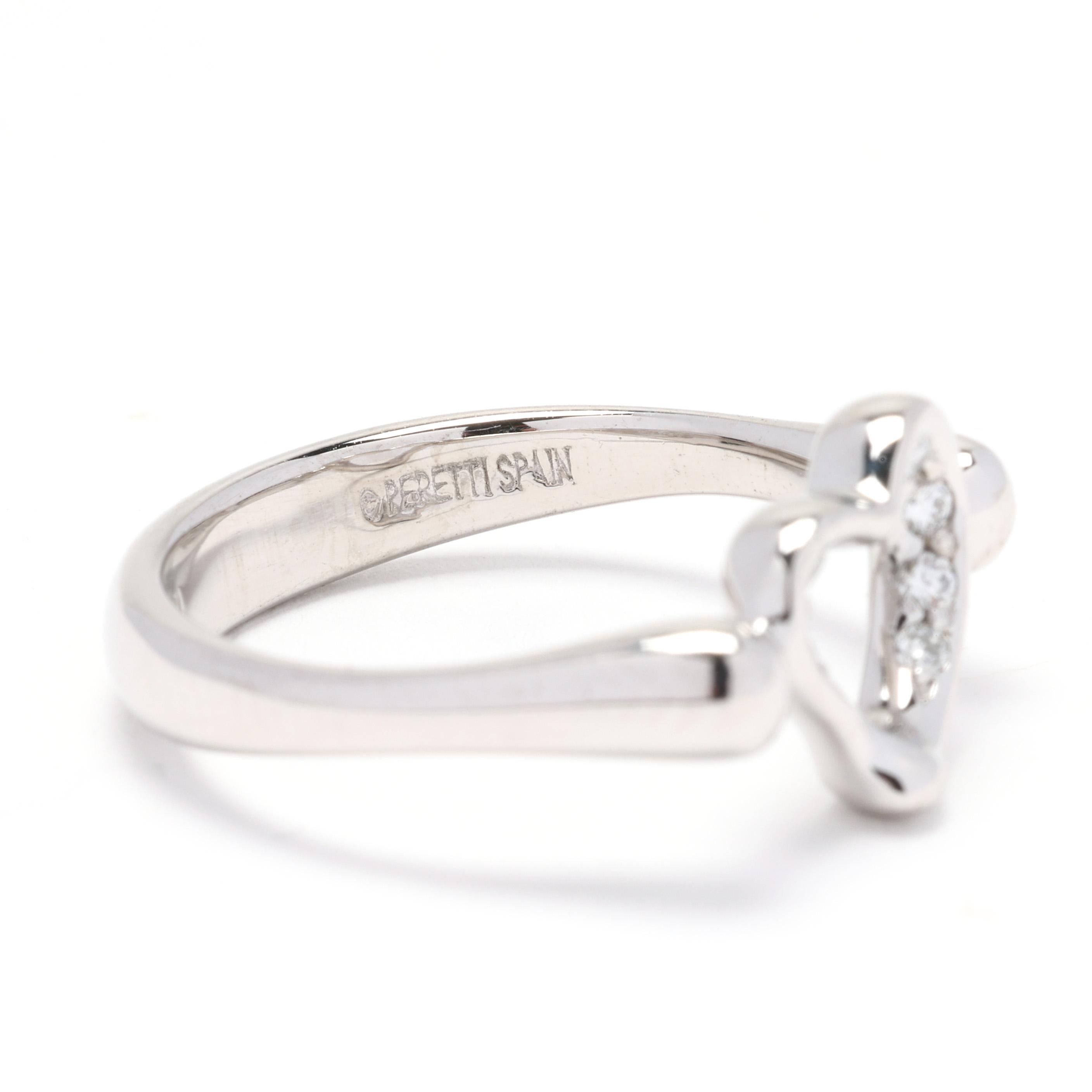 Tiffany & Co. Anillo Corazón de Diamantes Peretti, Platino en venta 1