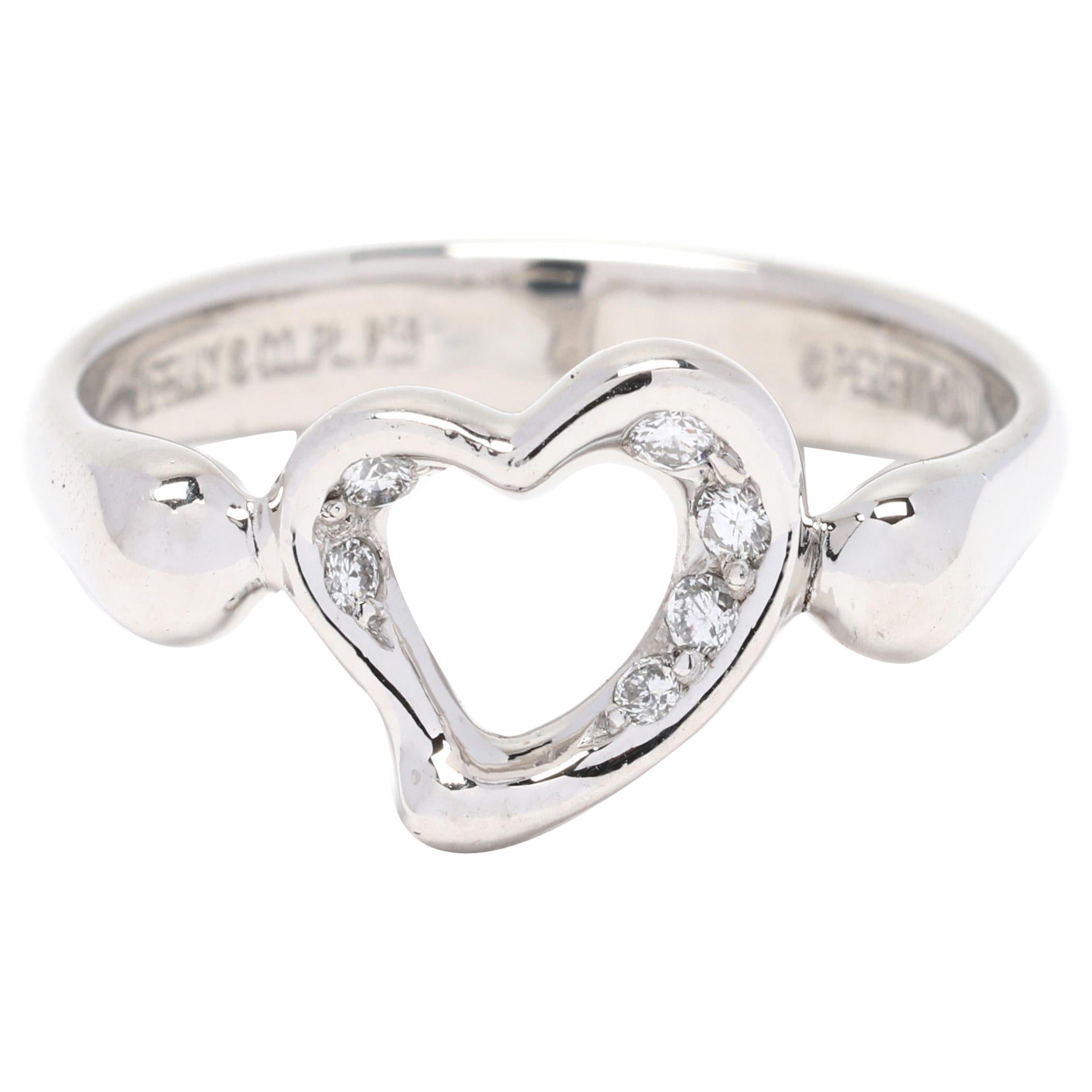 Tiffany 
Co. Anello Peretti con cuore di diamante, platino