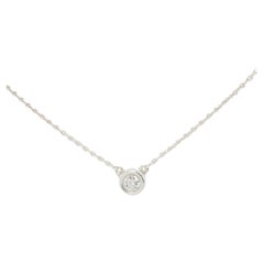 Tiffany and Co. Peretti Diamonds by the Yard Silver Single Diamond Pendant .10ct