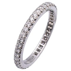 Tiffany and Co. Platinum Soleste Full Circle Round Diamond Band 0.34 Carat Size