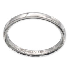 Tiffany and Co. Platinum Classic Wedding Band Ring Size 7