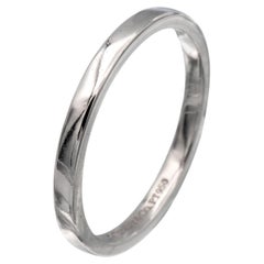 Tiffany and Co. Platinum Classic Wedding Band Ring Size 7 
