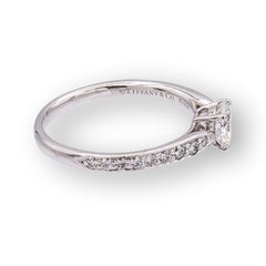 Tiffany and Co. Platinum Diamond Harmony Engagement Ring .45 cts GVS1